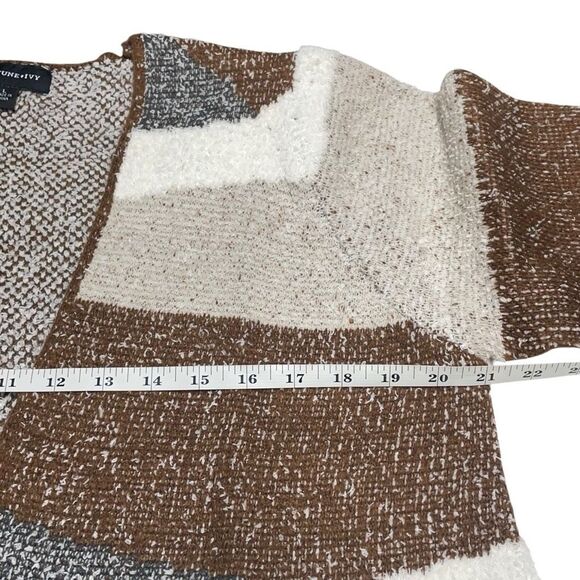 Fortune & Ivy Earth Tone Open Front Long Cardigan L - Picture 4 of 6